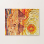 Sonnenuntergang in Pyramiden und Sphinx Puzzle (Horizontal)