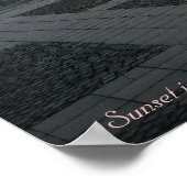 Sonnenuntergang in Regen über Stockholm Rathaus 1, Poster (Ecke)