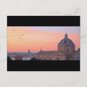 Sonnenuntergang in Rom Postkarte