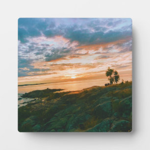 Sonnenuntergang in Roslagen - Oregrund - Schweden Fotoplatte