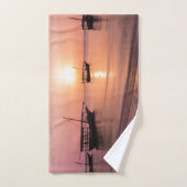 Sonnenuntergang in Sansibar Badhandtuch Set (Handtuch)