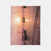 Sonnenuntergang in Sansibar Fleecedecke (Vorderseite)