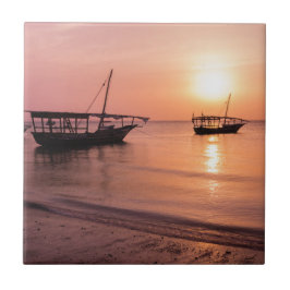 Sonnenuntergang in Sansibar Fliese