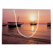 Sonnenuntergang in Sansibar Große Geschenktüte (Rückseite)