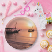 Sonnenuntergang in Sansibar Pappteller (Party)