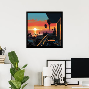 SONNENUNTERGANG IN SANTA MONICA #1 POSTER