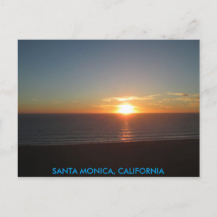 SONNENUNTERGANG IN SANTA MONICA #1 POSTKARTE