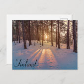 Sonnenuntergang in schneebedeckten Leinwand des Pi Postkarte (Vorne/Hinten)