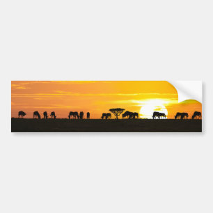 Sonnenuntergang in Serengeti Autoaufkleber