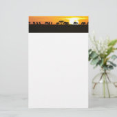 Sonnenuntergang in Serengeti Briefpapier (Stehend Vorderseite)
