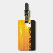 Sonnenuntergang in Serengeti Gepäckanhänger (Vorderseite vertikal)