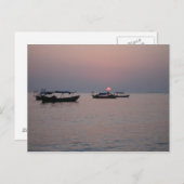 Sonnenuntergang in Sihanoukville, Kambodscha Postkarte (Vorne/Hinten)
