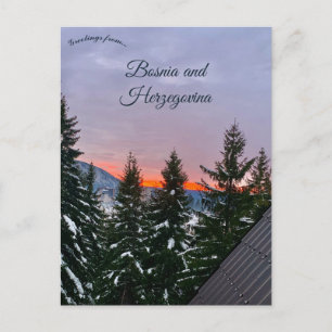 Sonnenuntergang in Sisava Bosnien und Herzegowina Postkarte