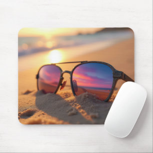 Sonnenuntergang in Sonnenbrille Mousepad