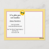 Sonnenuntergang in Sonnenbrille Postkarte (Rückseite)