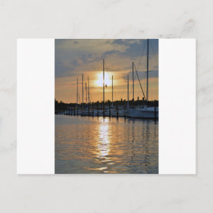 Sonnenuntergang in Southport Postkarte