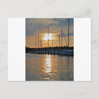 Sonnenuntergang in Southport Postkarte