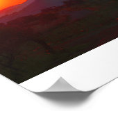 Sonnenuntergang in Südafrika Poster (Ecke)