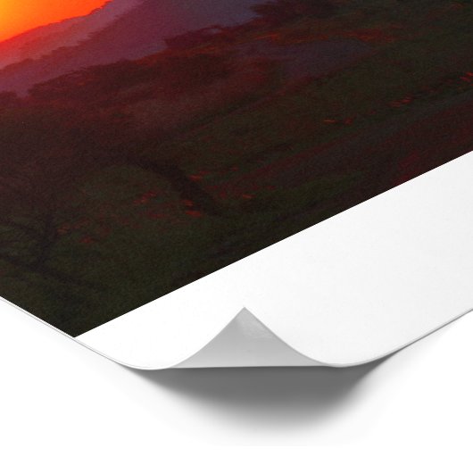Sonnenuntergang in Südafrika Poster (Ecke)