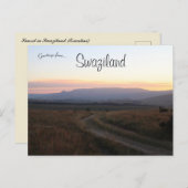 Sonnenuntergang in Swasiland Postkarte (Vorne/Hinten)