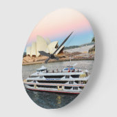 Sonnenuntergang in Sydney-Uhr Große Wanduhr (Winkel)