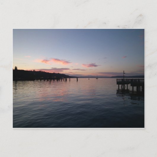 Sonnenuntergang in Tacoma Postkarte (Vorderseite)