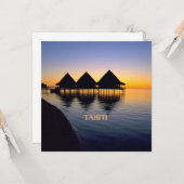 Sonnenuntergang in Tahiti Karte (Vorderseite/Rückseite Beispiel)