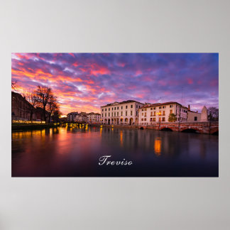 Sonnenuntergang in Treviso Poster
