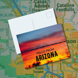 Sonnenuntergang in Tucson Arizona Originalfotogr Postkarte