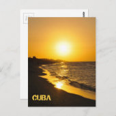 Sonnenuntergang in Varadero, Kuba Postkarte (Vorne/Hinten)