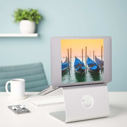 Sonnenuntergang in Venedig Aufkleber (Laptop auf Schreibtisch)