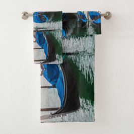 Sonnenuntergang in Venedig Badhandtuch Set