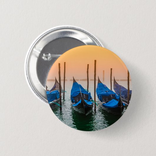 Sonnenuntergang in Venedig Button (Vorne & Hinten)