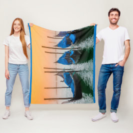 Sonnenuntergang in Venedig Fleecedecke