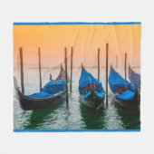 Sonnenuntergang in Venedig Fleecedecke (Vorderseite (Horizontal))