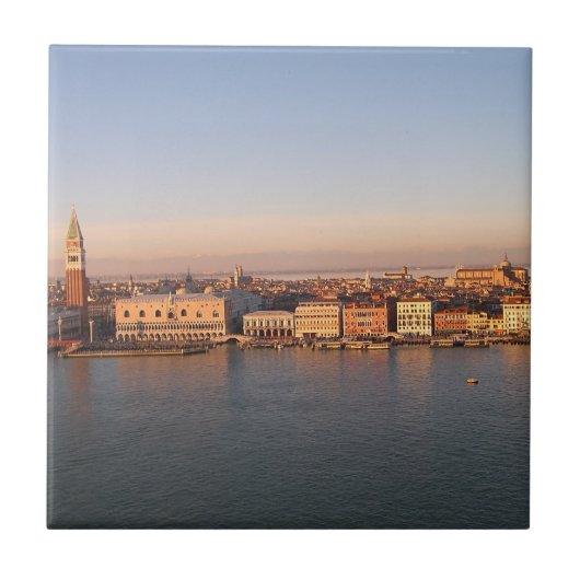 Sonnenuntergang in Venedig Fliese (Vorderseite)