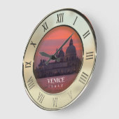 Sonnenuntergang in Venedig Große Wanduhr (Winkel)