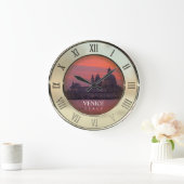Sonnenuntergang in Venedig Große Wanduhr (Zuhause)