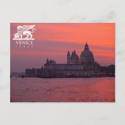 Sonnenuntergang in Venedig Postkarte (Vorderseite)