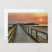 Sonnenuntergang in Viana do Castelo Postkarte (Vorne/Hinten)