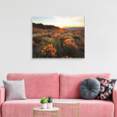 Sonnenuntergang in Wyoming Indian Paintbrush Mount Leinwanddruck (Insitu (Wohnzimmer))