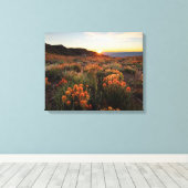 Sonnenuntergang in Wyoming Indian Paintbrush Mount Leinwanddruck (Insitu (Holzboden))