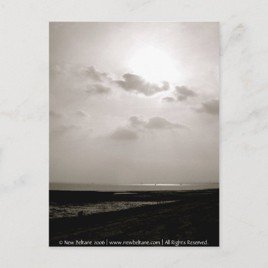 Sonnenuntergang, Insel Mersea Postkarte (Vorderseite)