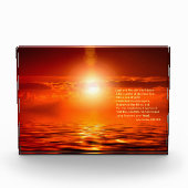 Sonnenuntergang Inspiration Orange Golden Sky Sea  Fotoblock (Vorderseite)