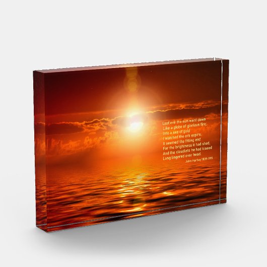 Sonnenuntergang Inspiration Orange Golden Sky Sea Fotoblock (Links)