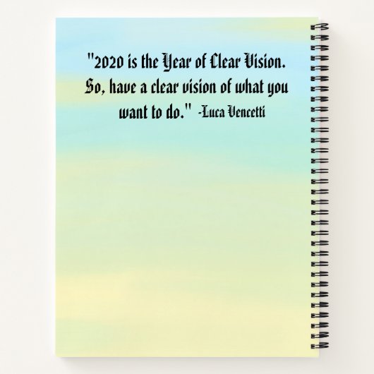 Sonnenuntergang Inspiriert Motivierend Spirale Notizblock (Rückseite)