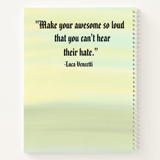 Sonnenuntergang Inspiriert Motivierend Weiße Spira Notizblock (Rückseite)