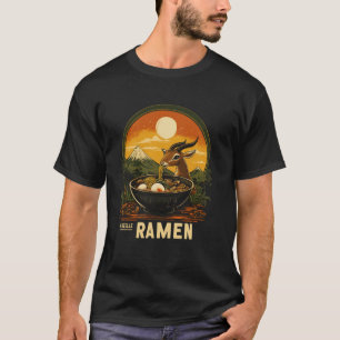Sonnenuntergang Japanische Kunst Nudeln Liebhaber  T-Shirt