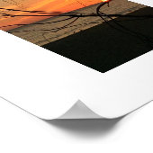 Sonnenuntergang jenseits der kalifornischen Farbfo Poster (Ecke)