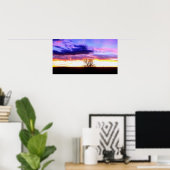 Sonnenuntergang jenseits des Baumes_ Poster (Heimbüro)